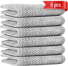 6pcs Double Layer Multifunctional Non-Scratch Wire Small, Silver - 