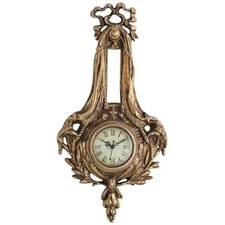 Vintage Gold Wall Clock – Antique French Rococo Baroque Style Decorative Clock