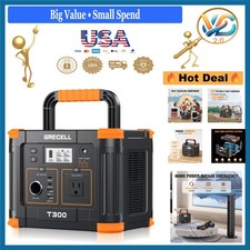 Portable Power Station 300W Solar Generator 230Wh with USB-C PD 60W, AC Out, ...