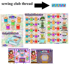 Webkinz sewing club thread choose 12 (bottles doubled from 6 to 12!)