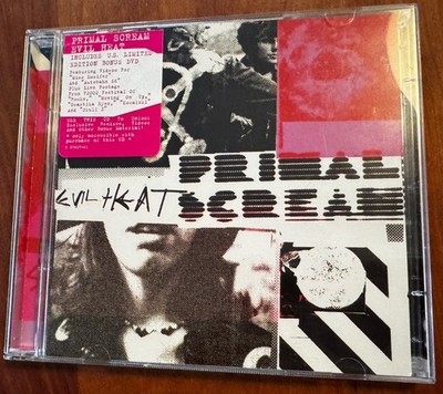 PRIMAL SCREAM Evil Heat Limited Edition CD Bonus DVD OBI Mint