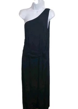 Newport News XL Black 1 Strap Stretchy Sleeveless Side Knot Cocktail Dress