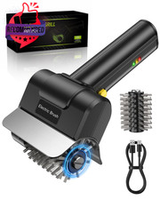 Electric Grill Brush Rechargeable Cleaner 1500 Black