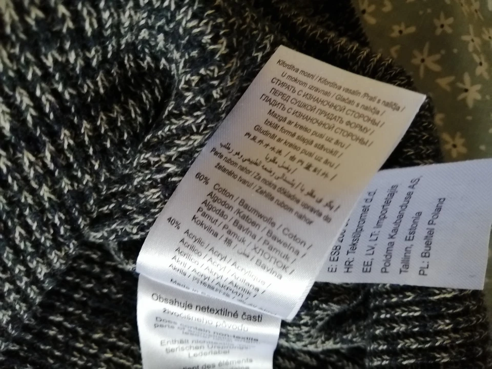 Camel Active Herren Pullover, Gr. XXL, Grau/Blau, Baumwolle, Acryl - Bild 3 von 4