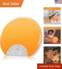 Wake Up Light Alarm Clock for Kids & Adults - Sleep Aid with 7 Nature Sounds