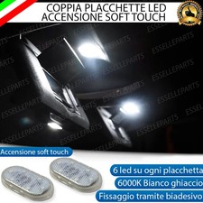 COPPIA PLACCHETTE LED ALETTE PARASOLE PER FIAT BRAVA 6000K BIANCO