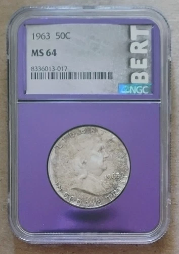 1963 Franklin Silver Half Dollar MS 64 NGC