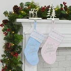 Blue Babys 1st First Christmas Stocking Newborn Baby Boy Xmas Gift Present