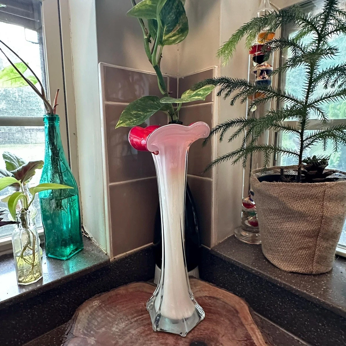 Red Glass Art Vase Vases for sale | eBay