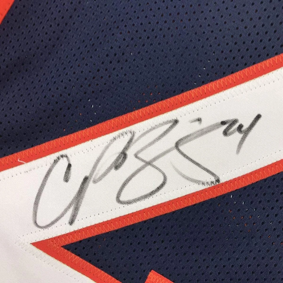 Autographed/Signed Champ Bailey Denver Blue Football Jersey JSA COA - Image 3 of 4