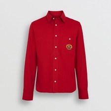 BURBERRY LONDON red embroidered shirt size L
