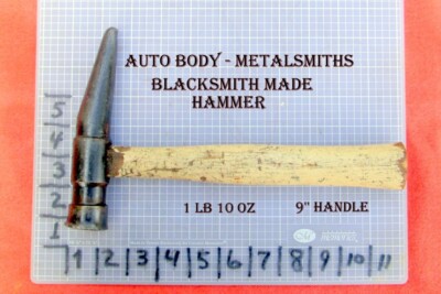 Unbranded Auto Body -Metalworking Hammer   Blacksmith Made  1 lb 10 oz 9''Handle
