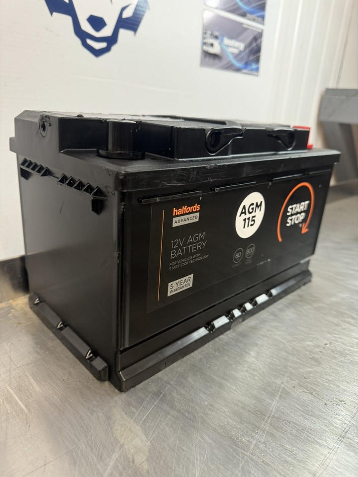 Halfords 115 AGM Car Battery StartStop AGM 80Ah 800A(EN) 3 Months Old
