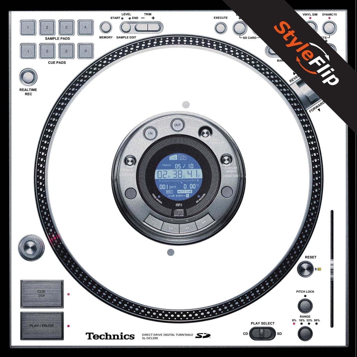 Technics SL - DZ1200 Skins | White | Protective Decal | StyleFlip