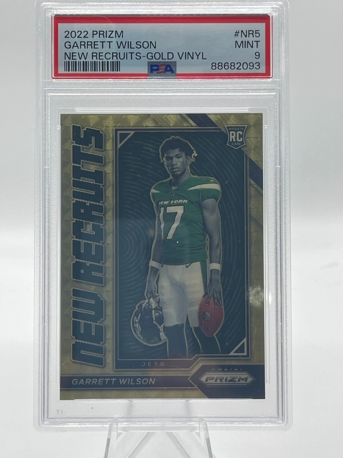 Garrett Wilson Panini Prizm New Recruits #NR5 Gold Vinyl