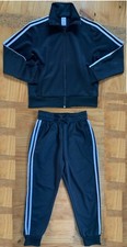 Dance Costume URBAN GROOVE Medium Child Black Two Stripe Track Suit EUC