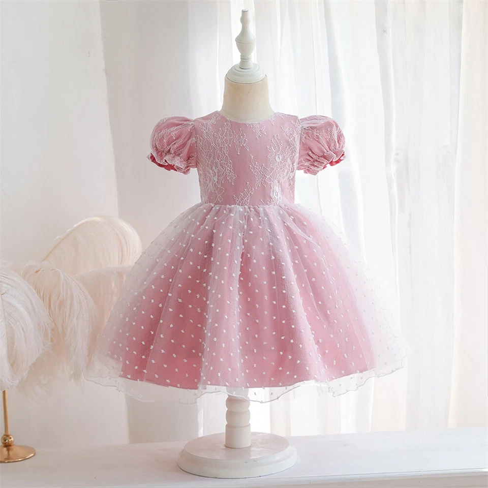 Baby Kids Girls Pageant Tutu Dress Wedding Bridesmaid Birthday Party Prom Gown - Image 3 of 4