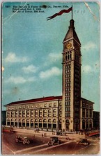 1916 The Daniels and Fisher Tower Denver Colorado Highest Tower Posted Postcard
