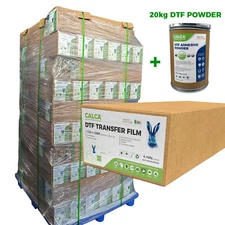 CALCA 13 x 328ft DTF Pet Transfer Film, Double Sided Hot Peel 240 Rolls / Pallet