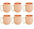 Pure Copper Plain Moscow  Beer Mug Cup Barware Best for Parties 450ml 6 Pcs