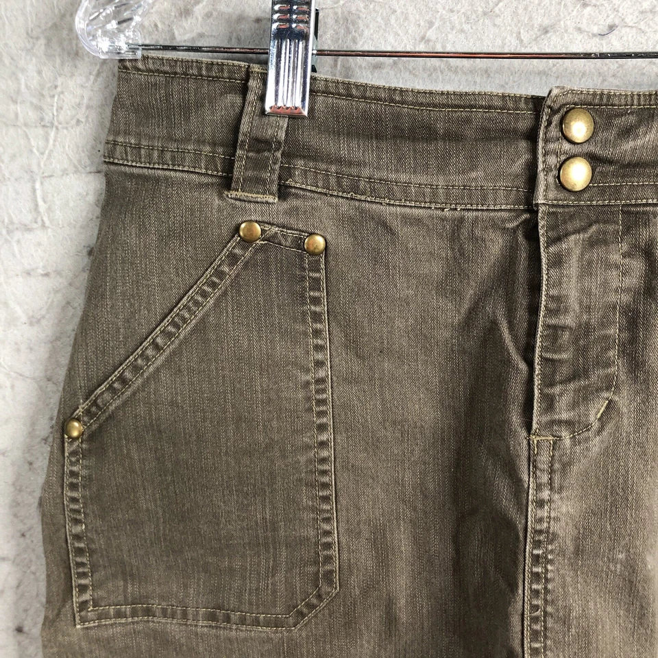 Falda Kuhl Mujer 8 Verde Oliva Jean Denim Senderismo Aire Libre Informal Rendimiento Foto 4 de 4