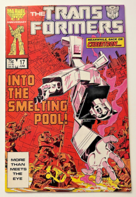 Transformers #17 Marvel Comic Book 1986 Vintage Autobot Blaster