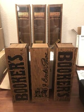 6 Booker's Bourbon empty wooden Boxes  And Case  (Last One )