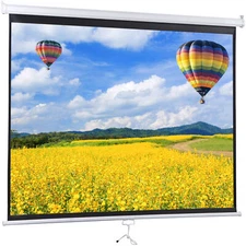 73" Manual Pull Down Projector Projection Screen Theater Movie 4:3 HD Home