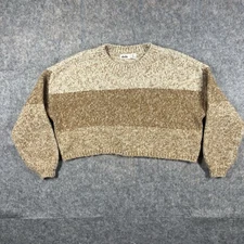 Elodie Sweater Womens Size XS Beige Brown Tan Oversized Soft