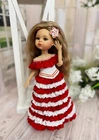 High quality handmade knitted outfit for Paola Reina doll. (OOAK)