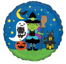 Halloween Helium Balloon, Halloween Witches Crew 18" Foil Balloon