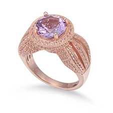 Suzy Levian Sterling Silver 4.37 TCW Purple A...