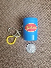 Basic Fun Yahtzee Miniture Travel Game Keychain Clip Hasbro 2000 Complete