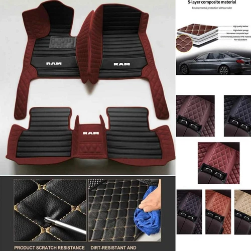 For Dodge RAM1500 Pickup Car Floor Mats Waterproof Carpets Cargo Custom Slips - Bild 28 von 40