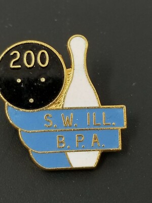 Lapel Pin 200 Bowling Game Southwest Illinois BPA Vintage Enamel | eBay
