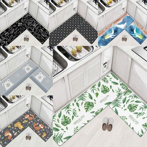 1 Set Thick Pvc Leather Kitchen Rugs Carpets Long Size Oil Proof Bed Side Woven Ebay