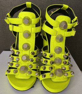 balenciaga neon yellow sandals