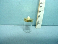 Miniature Clear Glass Jar wi Lid #HB092 Bright Delights 1/12th Scale