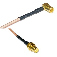 RG316 SMB FEMALE ANGLE to RP-SMA FEMALE RF Cable Rapid-SHIP LOT