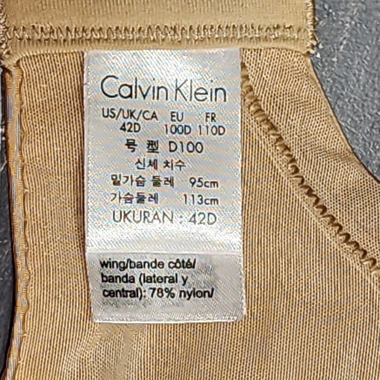 Calvin Klein Seductive Comfort Bra 42D With Lace Full Coverage  QF1741 Beige thumbnail 11