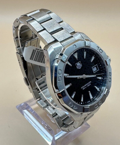 TAG Heuer Aquaracer Men's Black Stainless Steel Men's Watch WAY1110 - Picture 3 of 16