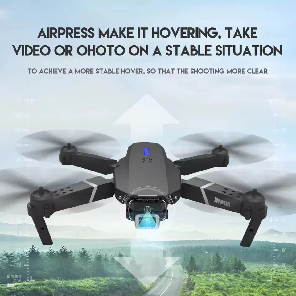 Drone 4K E88 Pro Foldable RC Quadcopter with HD Wide Camera FPV Toy Gift Kids - Imagen 2 de 4