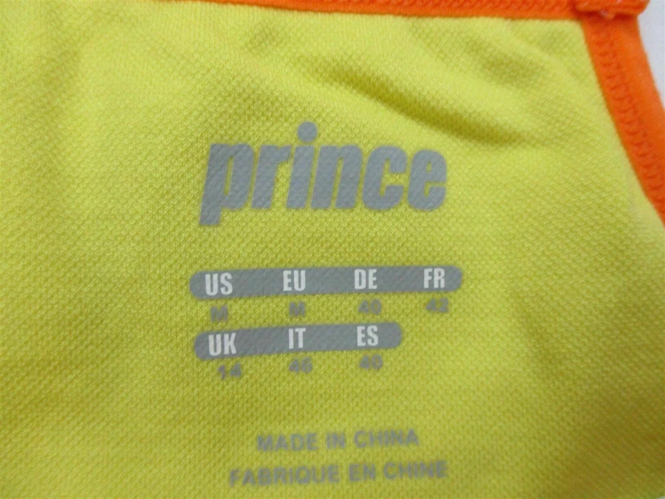 Camiseta sin mangas PRINCE para mujer talla M 8 deportiva interna elástica de nailon amarilla TY2837 Foto 3 de 4