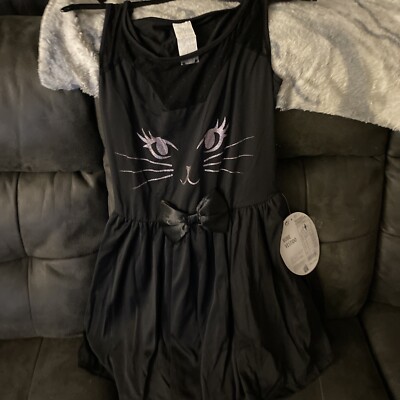 Cat Kitten Mini Dress Halloween Costume Womens Sz Standard Up to Sz 8 Black