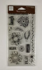 Heidi Grace Designs Clear Stamps Day Dream Believer Flowers & Words 14 Pieces