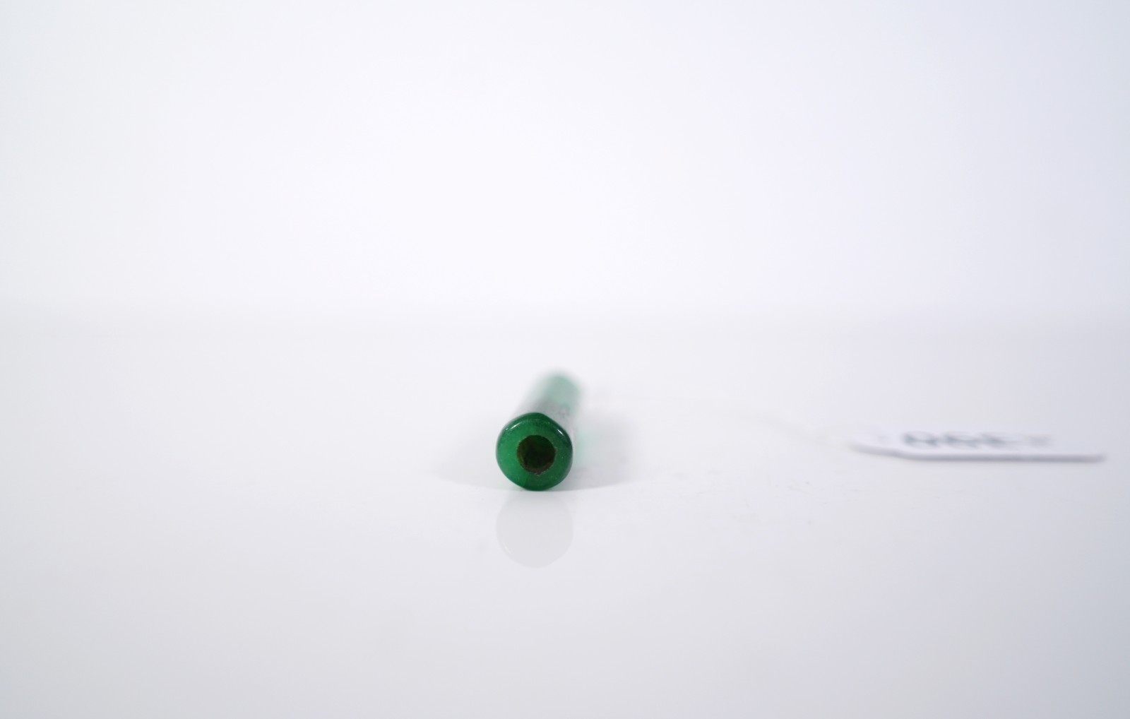 A Green Quartz Stone Tube Pendant