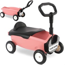 2-in-1 Toy Wagon for Toddlers 1-3, Kids Pull-Along Wagon with Removable Seat ...