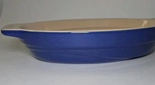 Le Creuset Cobalt Blue 1.6 Qt Oval Stoneware Baking Dish 10.5" Baker 08.39