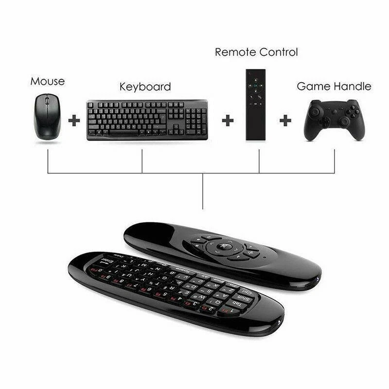 Mouse mini tastiera telecomando air control wireless 2.4GHz pc android smart tv - Immagine 3 di 4