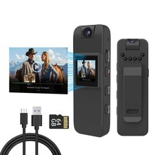 64GB Wearable Camera Body Camera with Audio and Video Recording 1080P Mini